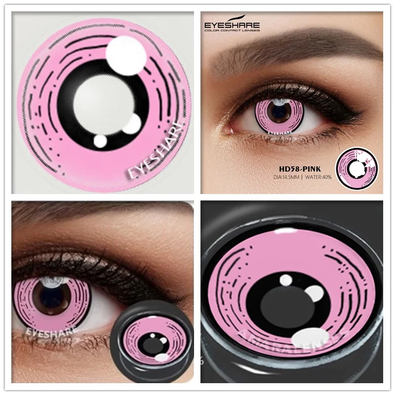 AMARA Color Contact Lenses For Eyes 2pcs Anime Cosplay Colored Lenses Blue Purple Halloween Lenses Contact Lens Beauty Makeup