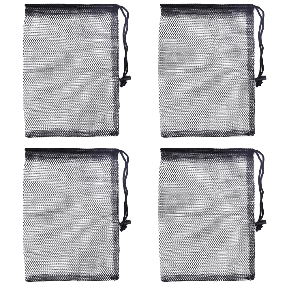 4 قطع حقيبة شبكية لكرة الجولف بتصميم مدمج قابل للطي مع قفل سلك قوي لراحة كرة التنس والنشاط الخارجي