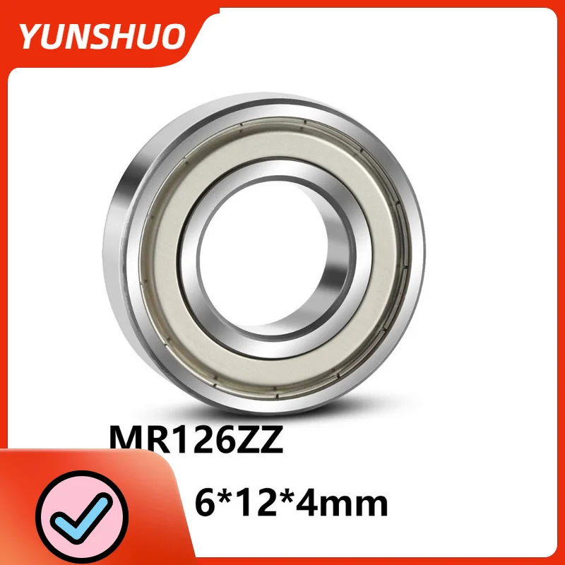 10Pcs Mr126Zz Deep Groove Ball Miniature Mr126 Zz Miniature Ball Bearing 6 * 12 * 4mm