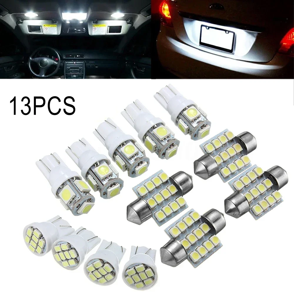 

1Set White LED Lamp for Reading Lamp License Plate Light Turn Signal T10 31mm Bulbs Light Car Universal Interior Accessories