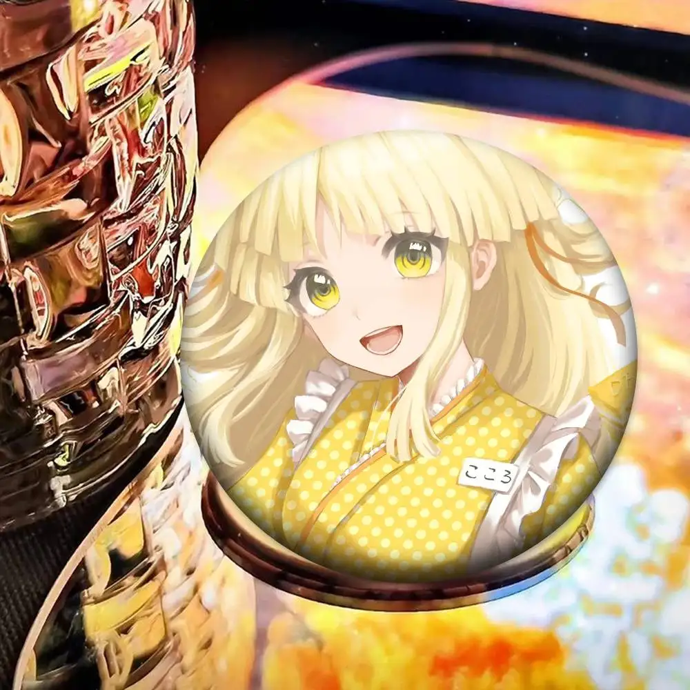 أنيمي لطيف فتاة B-BanG حلم Kokoro Tsurumaki شارات شارة ليزر مستديرة الكرتون بروش الملابس ظهره اكسسوارات التلبيب