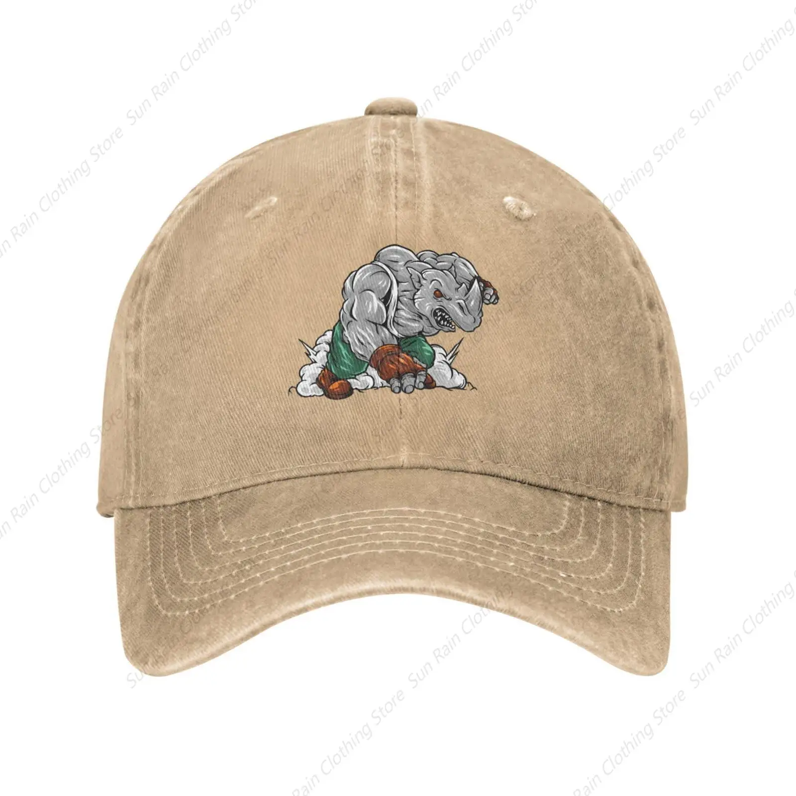 Strong Rhinoceros Baseball Cap Women Men Hat Vintage Cowboy Hats Trucker Sun Caps