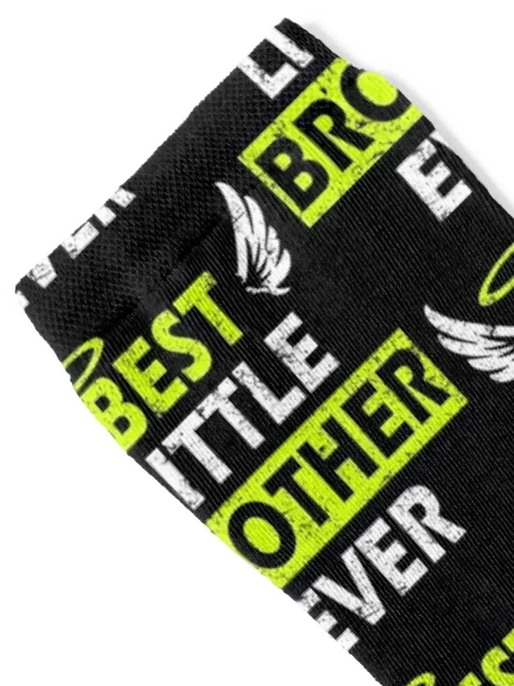 Best Little Brother Ever - Perfect Gift Design with Wings Socks sports stockings compression Ladies Socks Men's