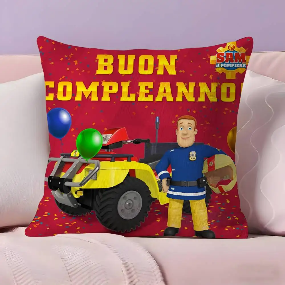 

Cute Anime F-Fireman S-Sam Pillow Case Pillowcase Ultra Soft Skin Friendly Fabric Cloud Like Comfort & Concealed Zipper