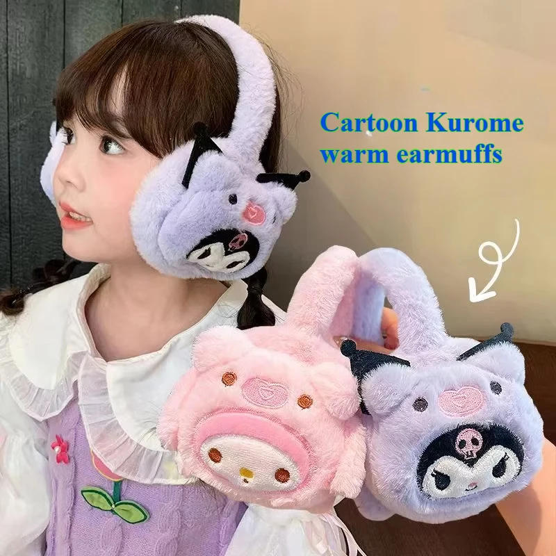 Cartoon anime character cute earbags Sanrio autumn and winter warm plus velvet thickened earmuffs high-value ins new wholesale