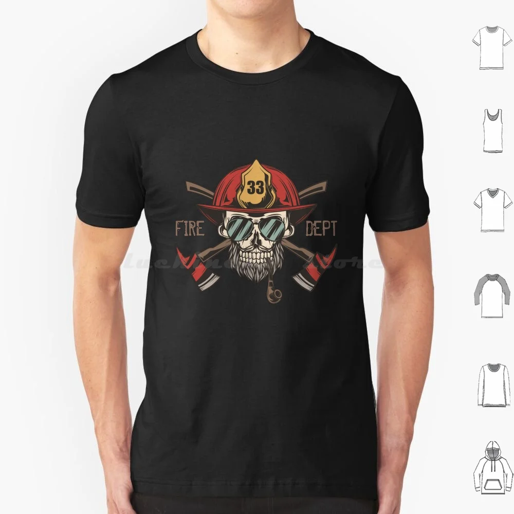 

Fire Dept T Shirt Big Size 100% Cotton Fireman Fire Fighter Fire Fighter Dept