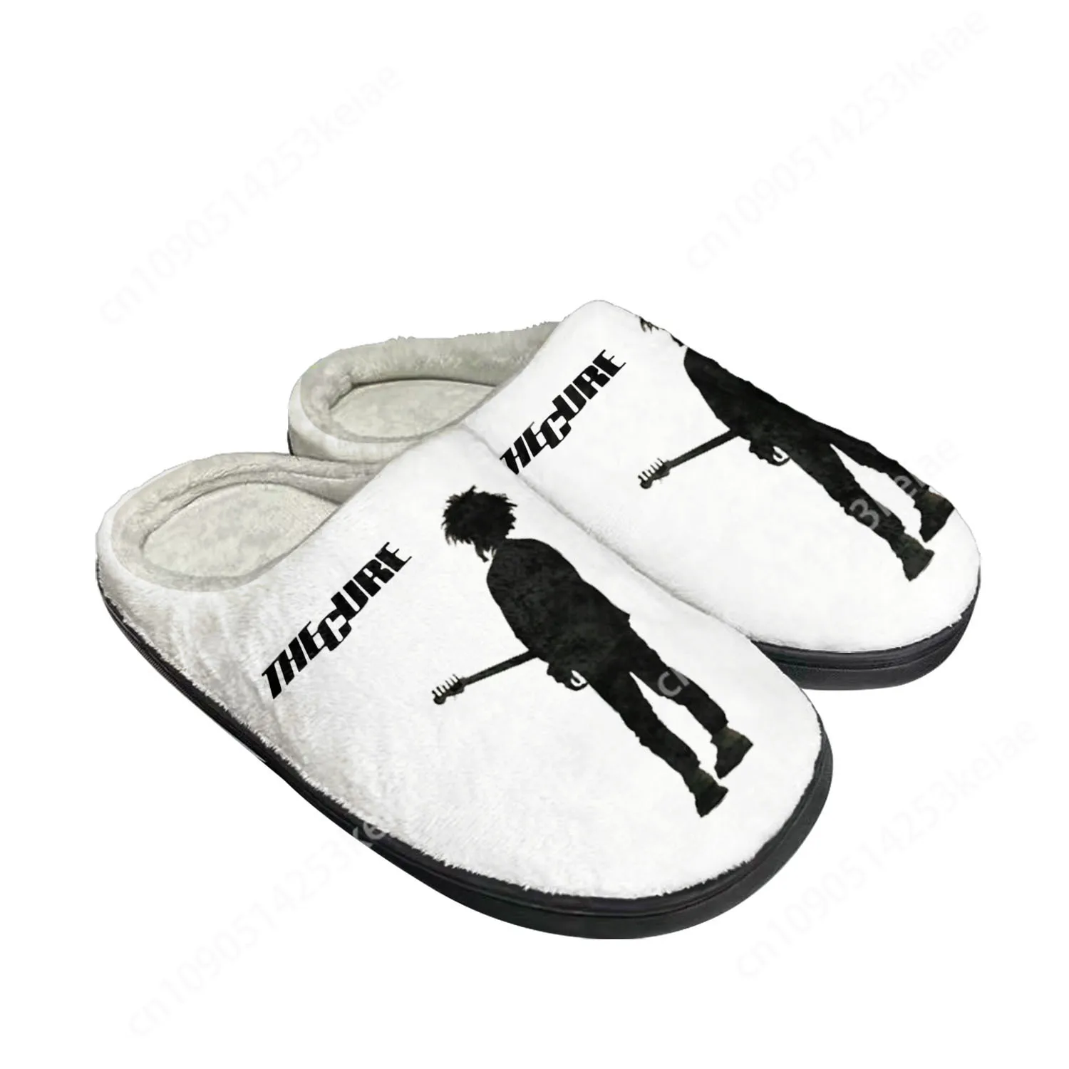 Cure Rock Band The Robert Smith Home Baumwolle benutzerdefinierte Hausschuhe Herren Damen Sandalen Plüsch Schlafzimmer warm halten Schuh Thermo-Slipper