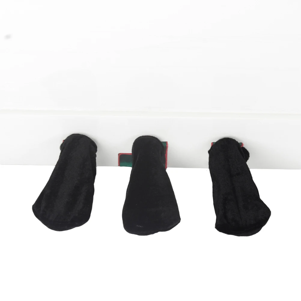 

3 Pcs Piano Pedal Durable Protective Sleeve Black Velvet Fits Most Pianos Lightweight Portable Easy Clean Dirt