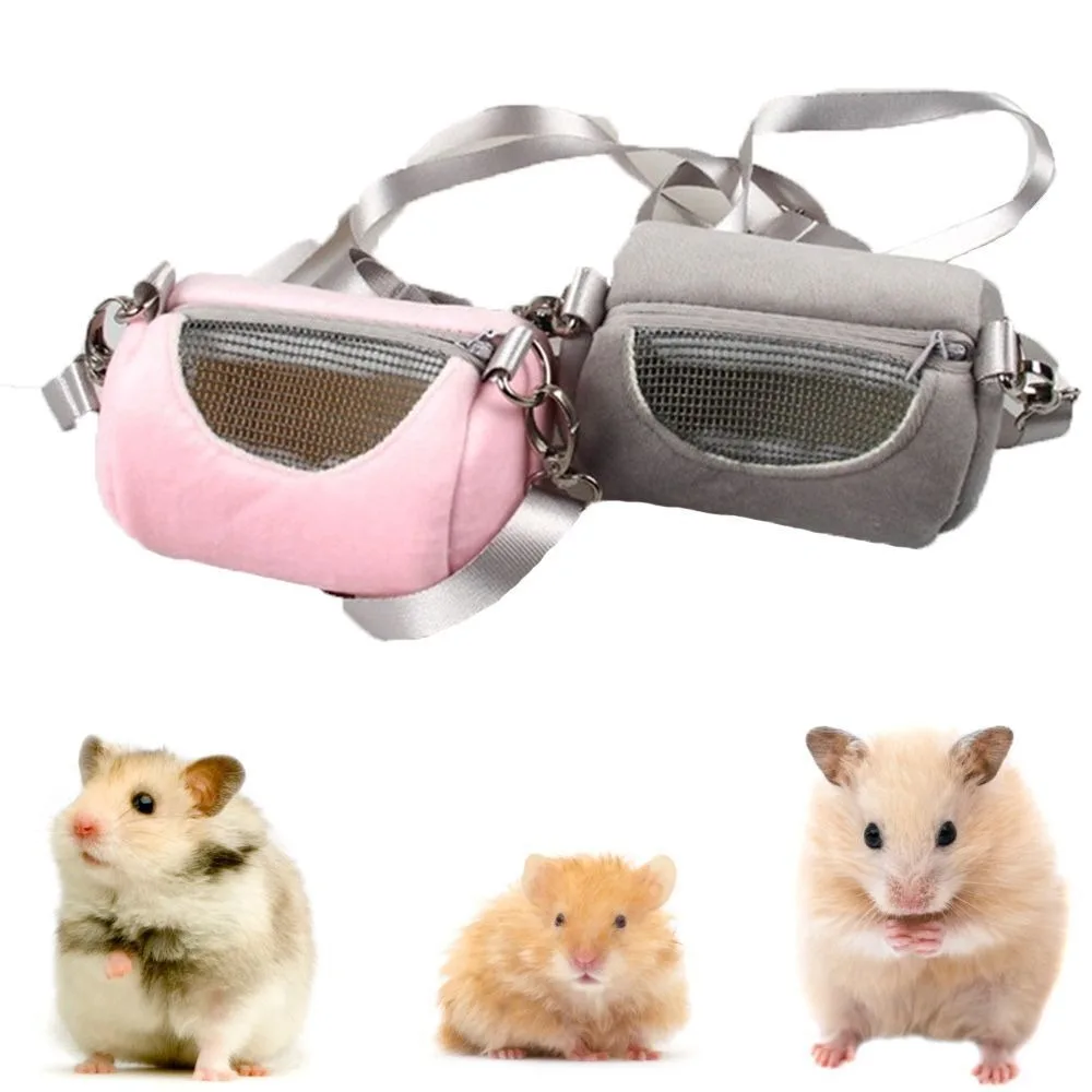 Flanela portátil para cobaia, bolsa de viagem para pet, transportadora hamster, bolsa para pequenos animais de estimação, alça de ombro