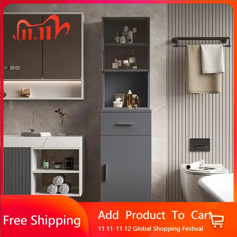 

Creative Storage Bathroom Cabinet Shelves Wooden Bookshelf Washbasin Bathroom Cabinet Enclosed Service Gabinete Hotel Furniture
