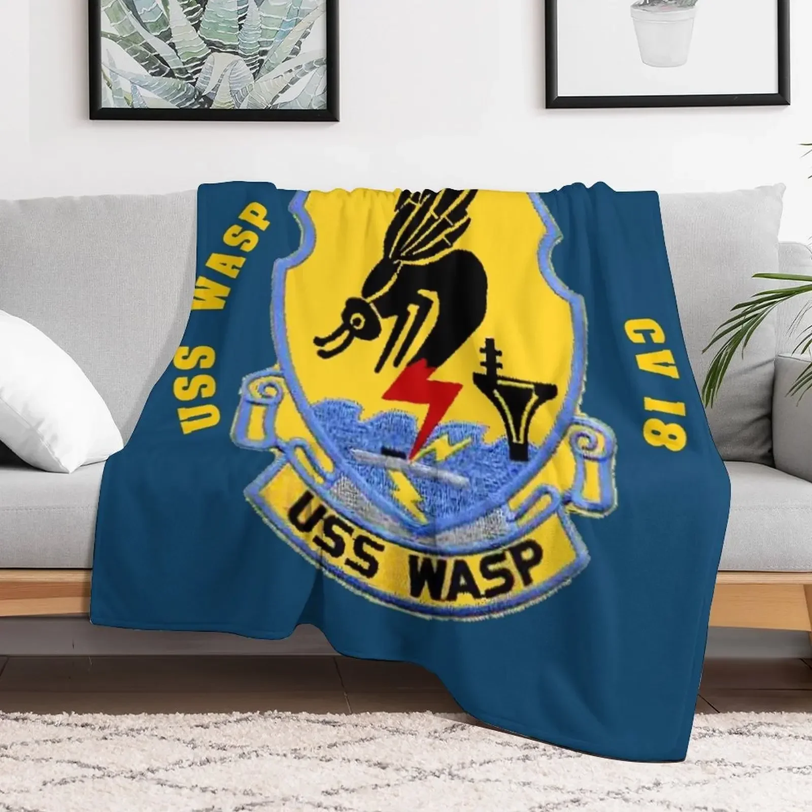 USS Wasp (CV/CVA/CVS-18) for Dark Colors Throw Blanket Blankets Sofas Of Decoration funny gift Blankets