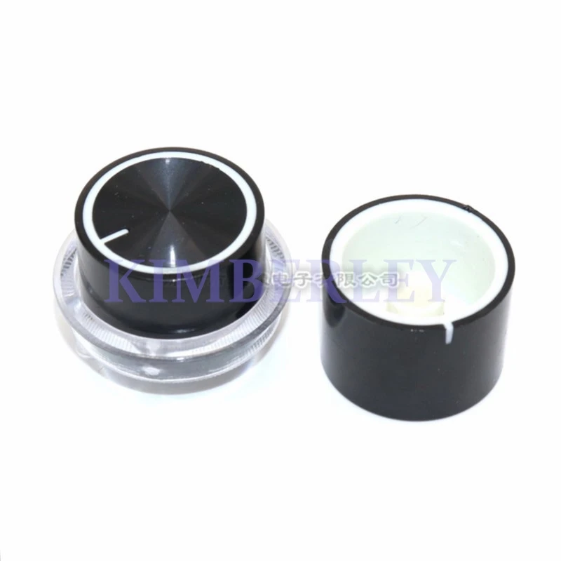 2 Piece 25MM Plastic Knob Cap Straight Knob Cap Potentiometer Knob Cap Volume Adjustment Knob Cap two-piece Set