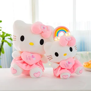 Lucu Hello Kitty Pink Plush Stuffed Toys Anime Kartun Plushie Doll Mainan Bantal Boneka Lembut untuk Hadiah Natal Ulang Tahun Anak-anak 10 penjualan terbaik boneka hello kitty besar - №