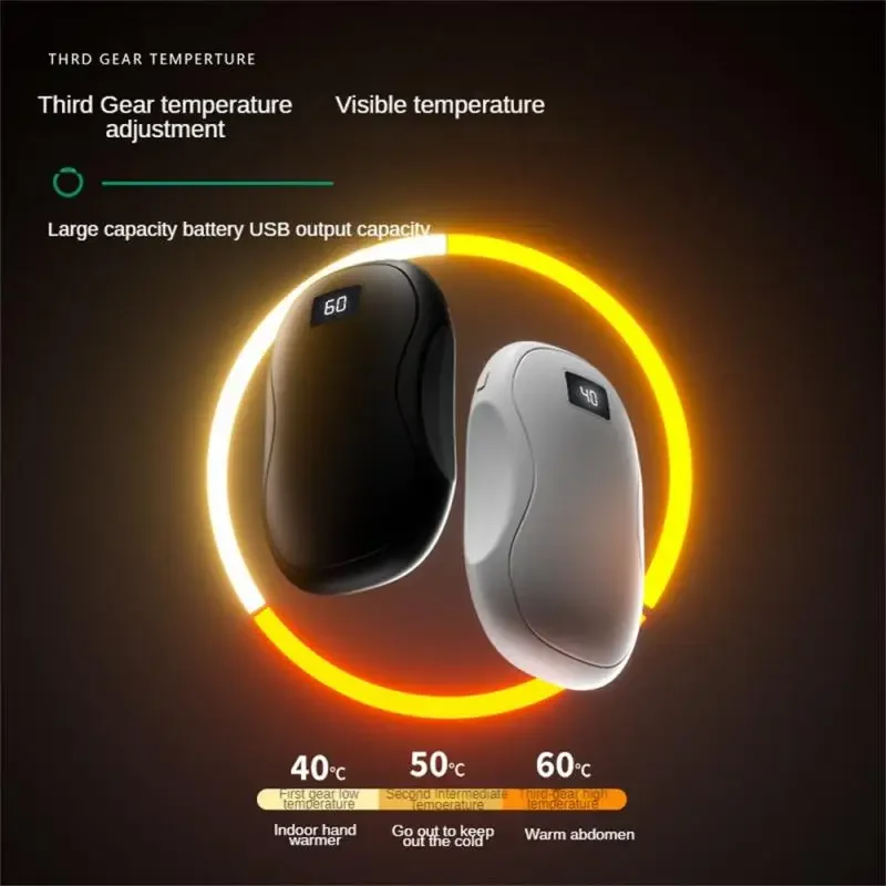 Electric Hand Warmer 10000mAh Large Capacity Hand Warmer Portable Safe and Durable Hand Warmer Winter Warming Supplies