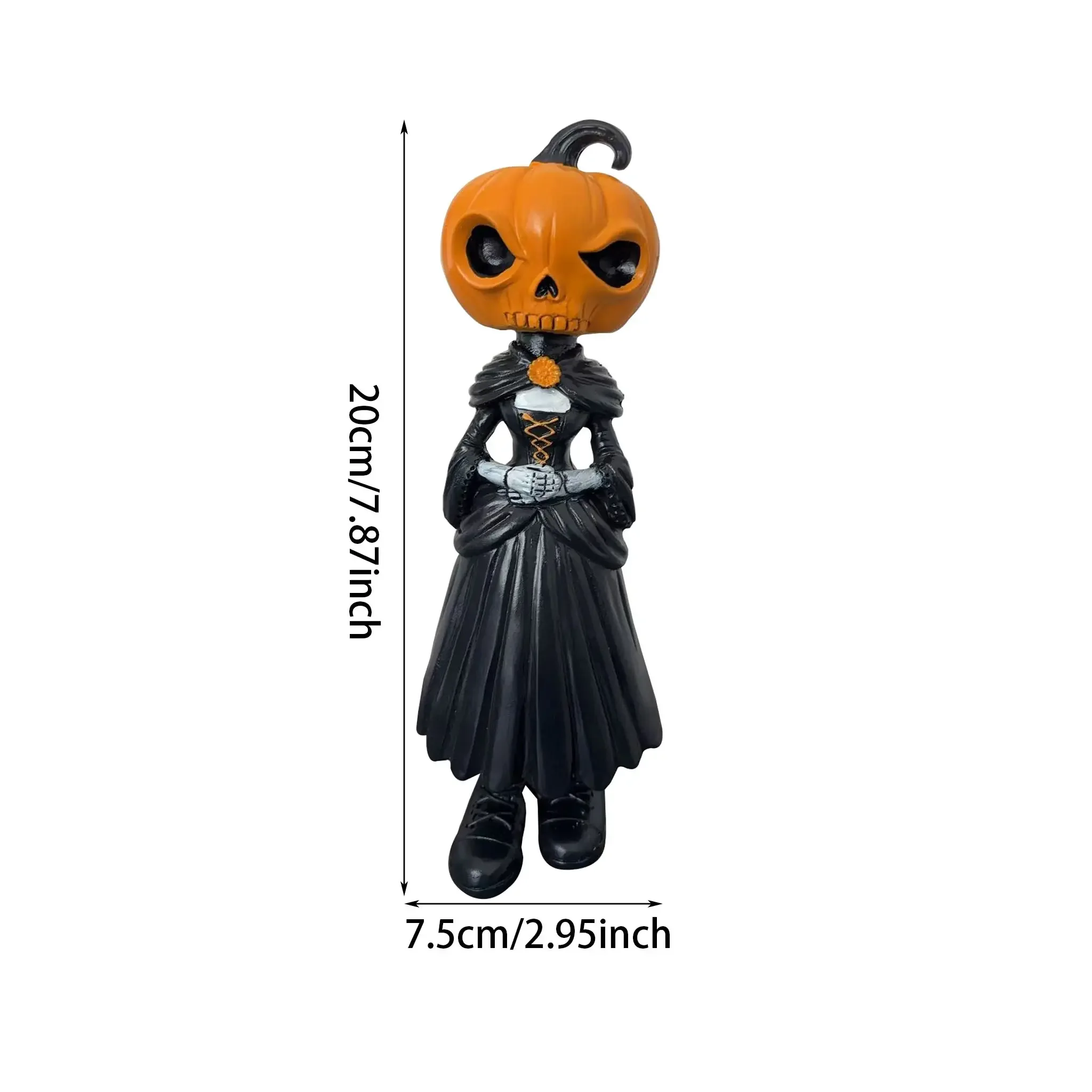 Halloween Pumpkin Man Statue Figurine Resin Craft, Decorative Figurines, Home Decor Ornament, Creative Home Decor, Spooky Halloween Decoration, Gift Idea, Living Room Entryway Accent #GLOBAL PICKS