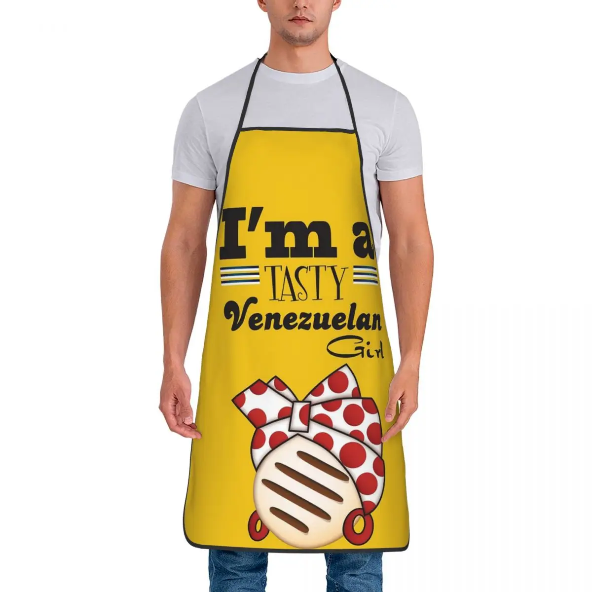 Arepa Venezuela Im A Tasty Venezuelan Girl Aprons Chef Cooking Cuisine Tablier Bib Kitchen Cleaning Pinafore for Women Men