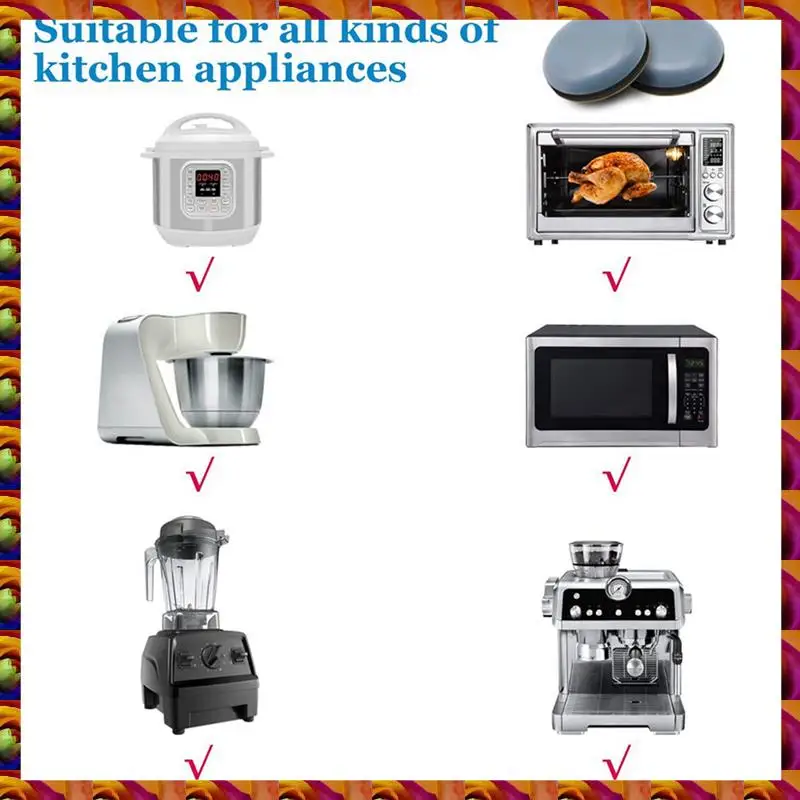 

Aimee 20 шт. ползунки для кухонной техники для стойки, клейкий выдвижной поднос Caddy, совместимый с большинством кофеварок, фритюрницами