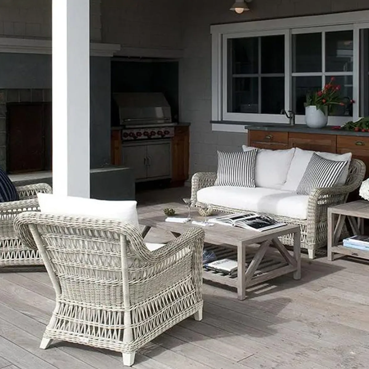 Outdoor Sofa South East Asia Sofa Chair Rattan Courtyard Outdoor Outdoor B & B Hotel Leisure Rattan Chair Lazy Rocking Chair