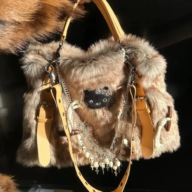 Sanrio Hello Kitty mignon Kawaii sac à bandoulière grande capacité sac à main Niche doux amer fourre-tout américain Y2K cadeau de vacances