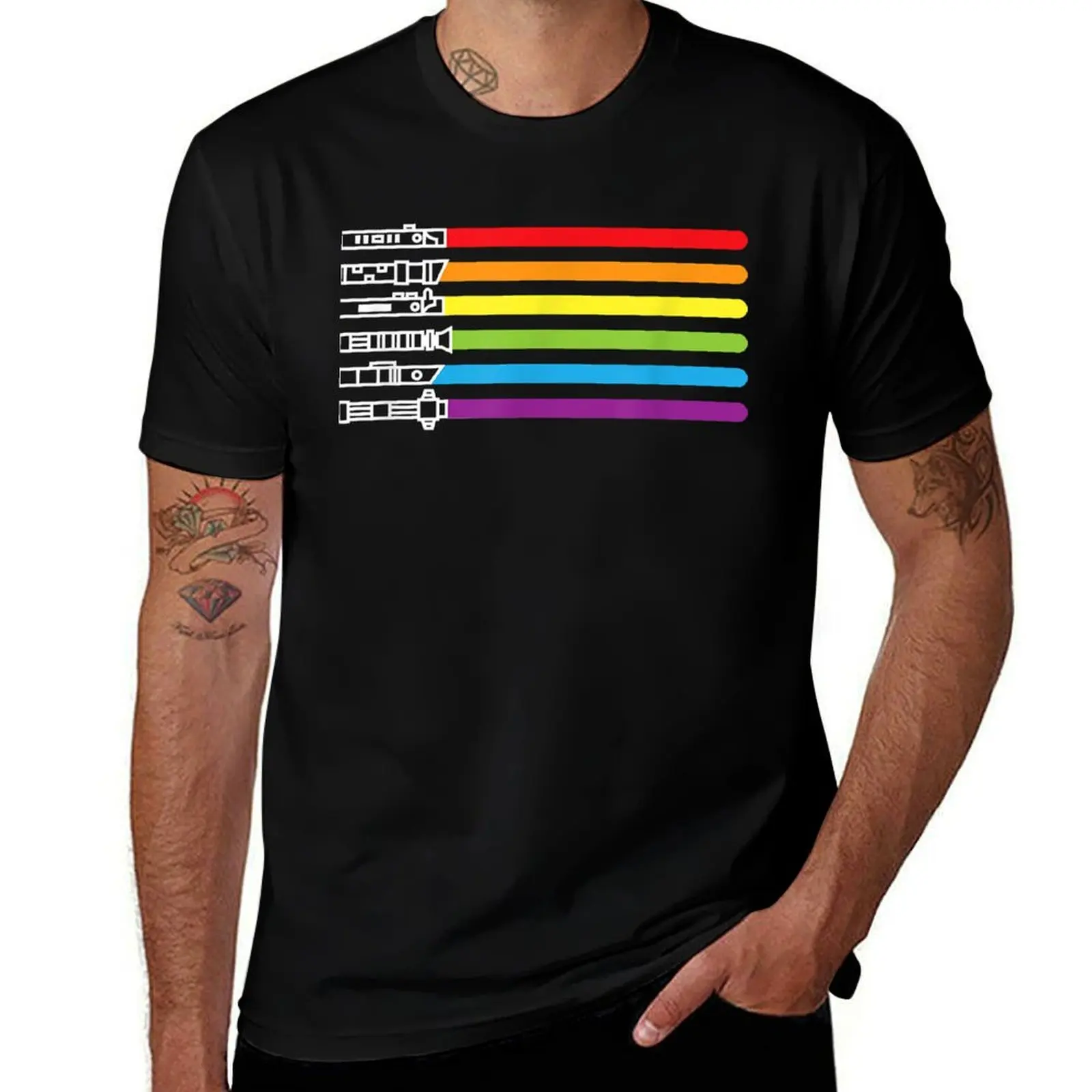 

Funny Gay Saber Tee Rainbow LGBT Pride Month 2020 LGBTQ Gift T-Shirt Dry Fit Running Short Sleeve Top
