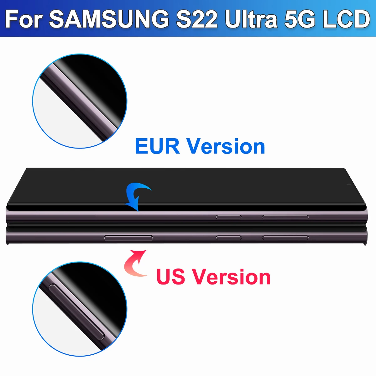 S22 Ultra para Samsung probado para S22Ultra S908 S908B S908U S908W S908E pantalla LCD reemplazo del ensamblaje del digitalizador de pantalla táctil