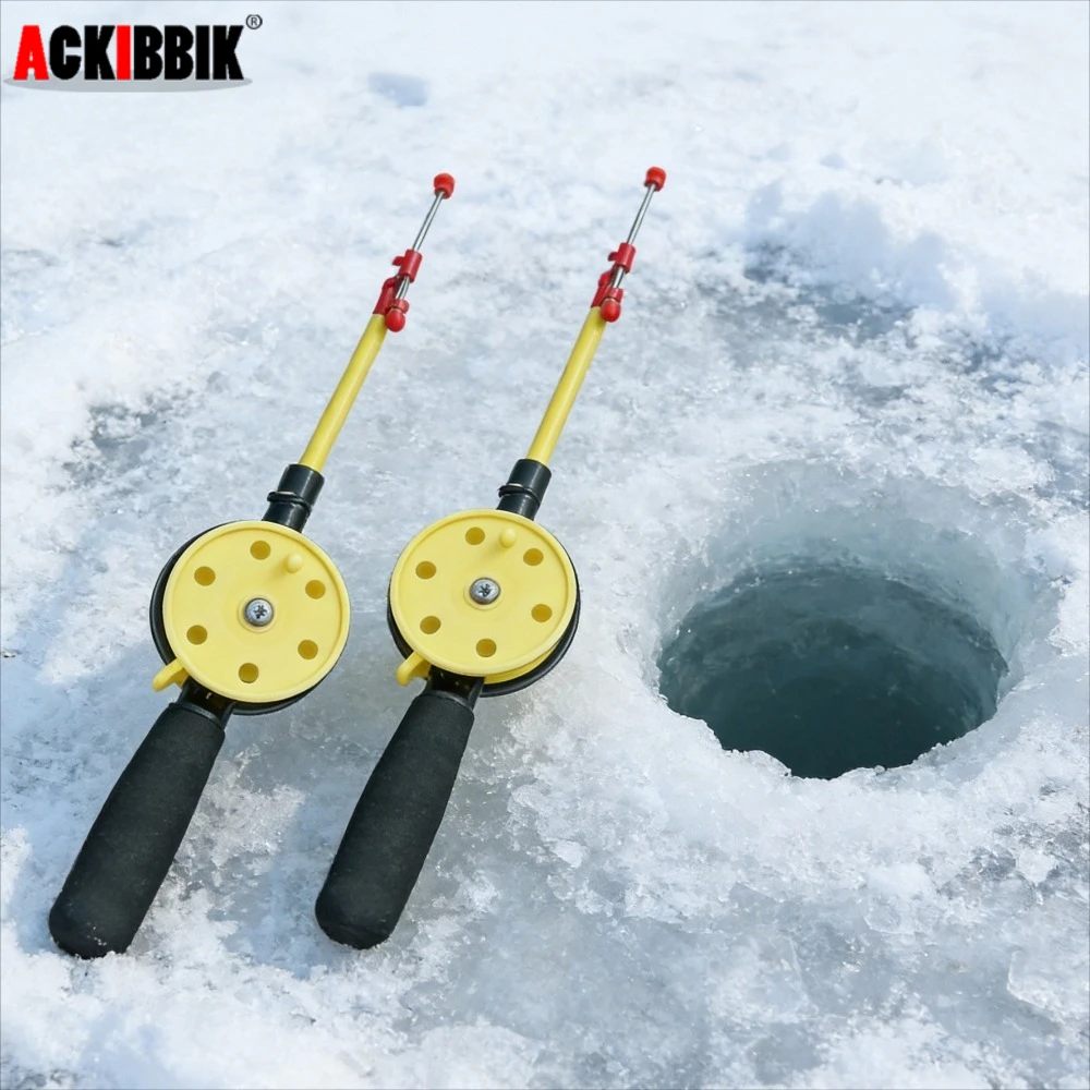 1 Stück 30cm Mini-Angelrute Winterangelrute Winterangelrollen Tragbare Outdoor-Angelausrüstung Angelzubehör