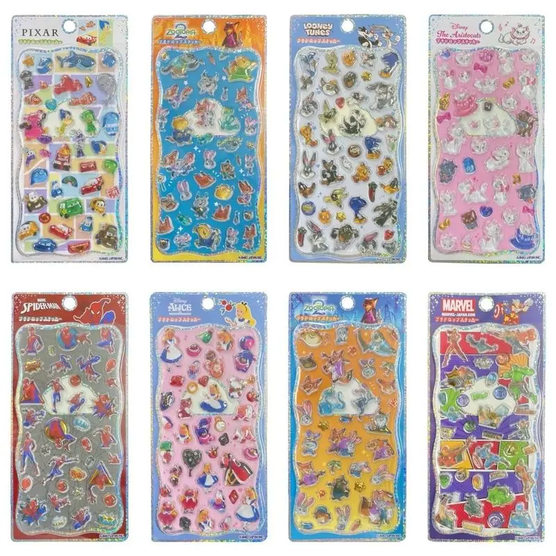 20/40pcs  3d Embossed Solid Crystal Stickers Avengers Diy Decoration For Laptop Luggage Phone Case Notebook Scrapbook Decor