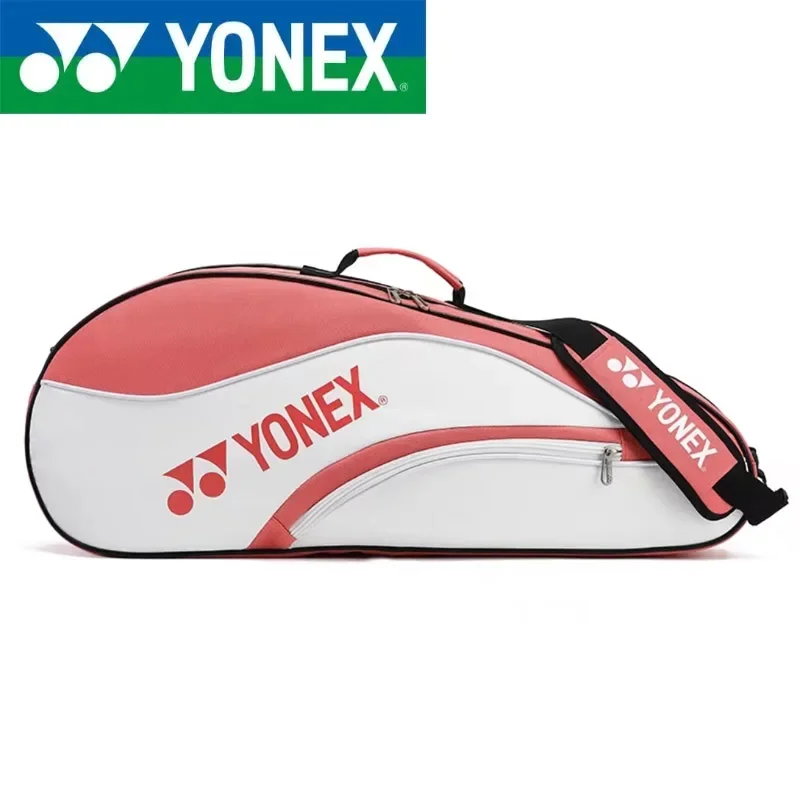 Borsa per racchette professionale YONEX, può contenere fino a 4 racchette da badminton, borsa sportiva con scomparto per scarpe, per donna e uomo