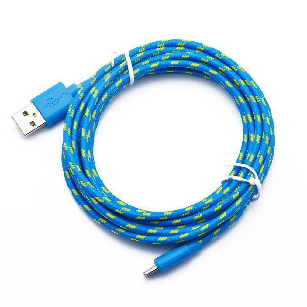 Cable Micro USB trenzado de nailon de 1M, Cargador USB de sincronización de datos, Cable Micro USB de teléfono