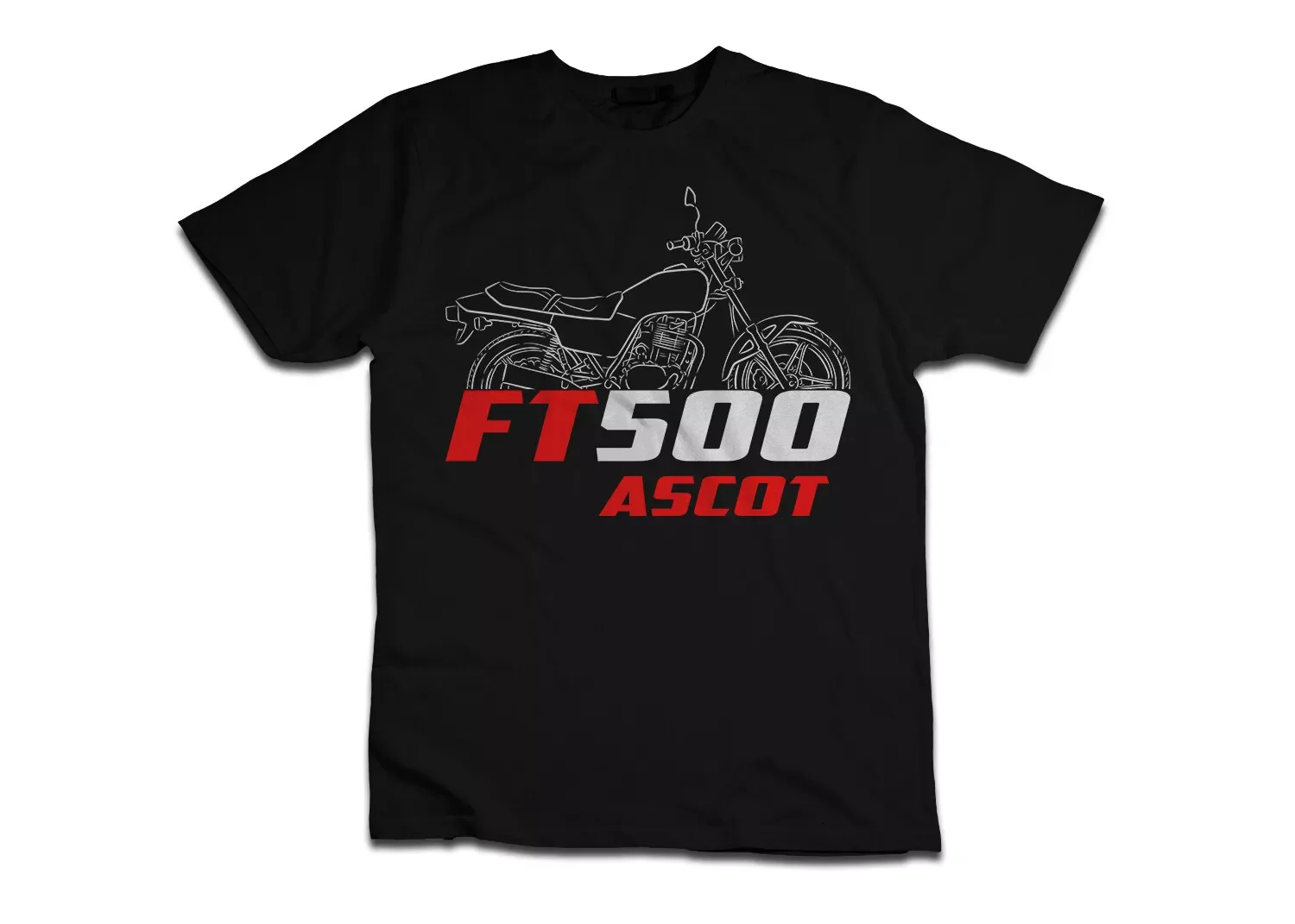 

FT500 Ascot 1982-1983 Motorcycle T shirt Graphic Casual Summer Short Sleeves 100% Cotton Cool Tee