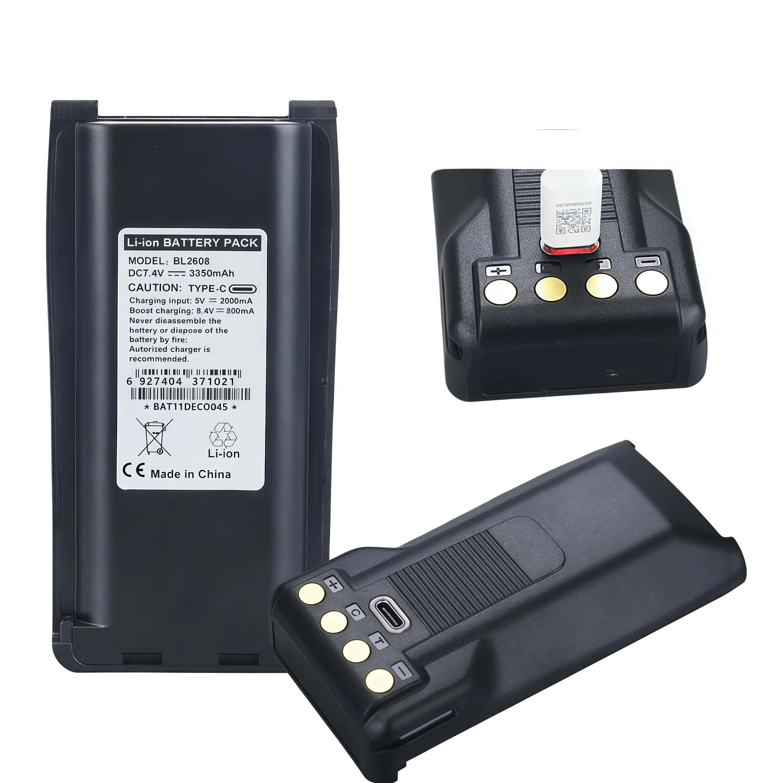 

HYT 3350 мАч BL2608 Type-C USB литий-ионный аккумулятор для радиостанций Hytera TC700 TC-700U TC-700P TC-710 TC-720 TC780 TC780M BL1703 BL2102