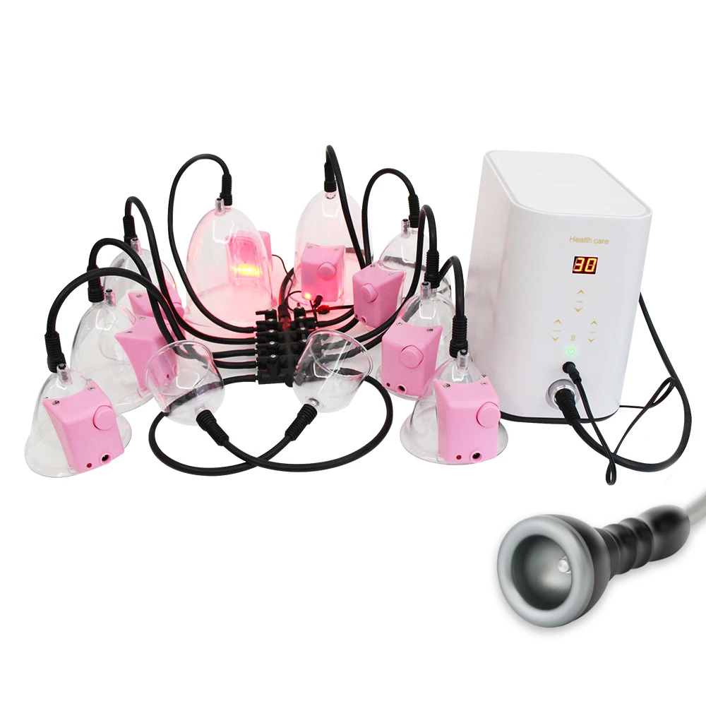 AOKO 1Set Vacuum Breast Enlargement Machine Cupping Scraping Pumps Heating machine Massager Butt Enhancer Buttock Lifting Device