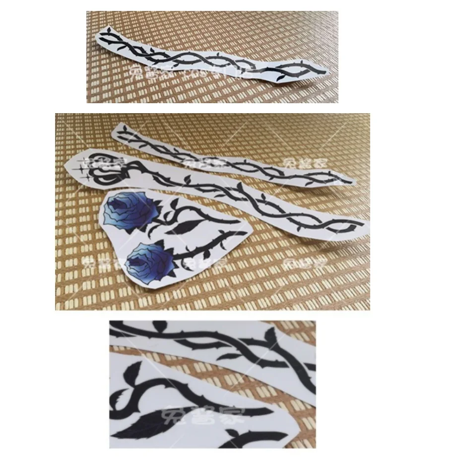 Michael Kaiser Cosplay Temporary Tattoo Stickers Waterproof Body Art neck arm hand Anime Roleplay DIY Accessories