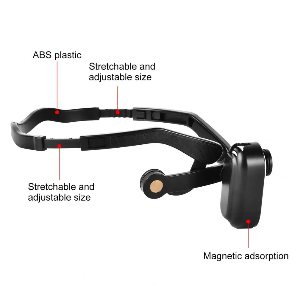 Dudukan Ikat Kepala Dapat Disesuaikan Dudukan Pov Magnetik Dapat Disesuaikan untuk Insta360 Go3 Dudukan Kepala Kamera Aksi Bebas Genggam dengan Magnetik