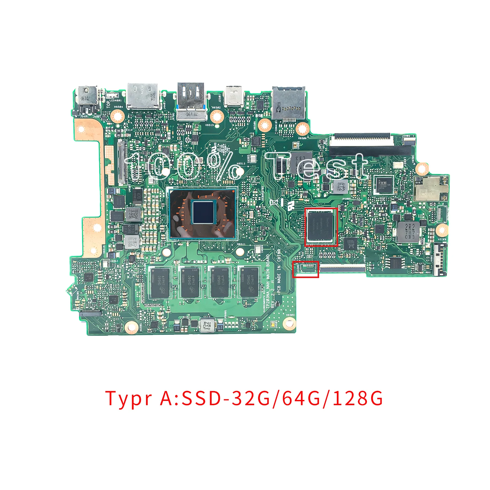 KEFU Mainboard For ASUS TP203NA TP203NAH TP203NAS TP203N Laptop Motherboard With N3350 N4200 2GB/4GB-RAM SSD-32G/64G/128G