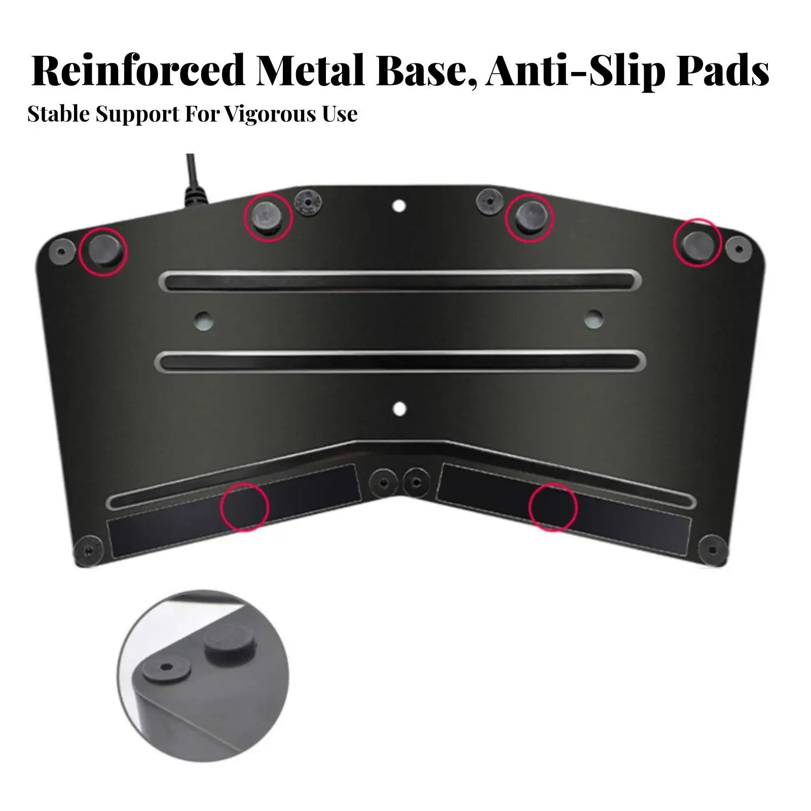USB Foot Pedal Two Button Programmable Shortcut Ergonomic Design Wide Compatibility for Windows Macos Linux and Android