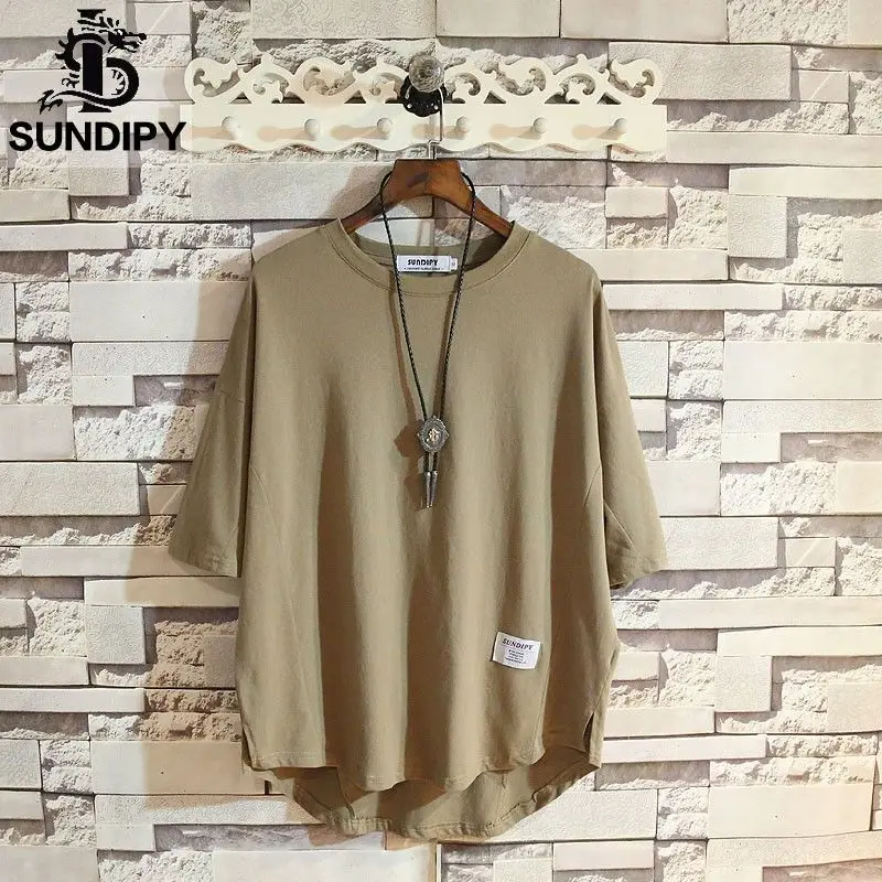 

Men's Trend Simplicity Plus Size Street Casual T Shirts Summer New Short Sleeve Solid Korean Tops Fashion Harajuku Men Clothing