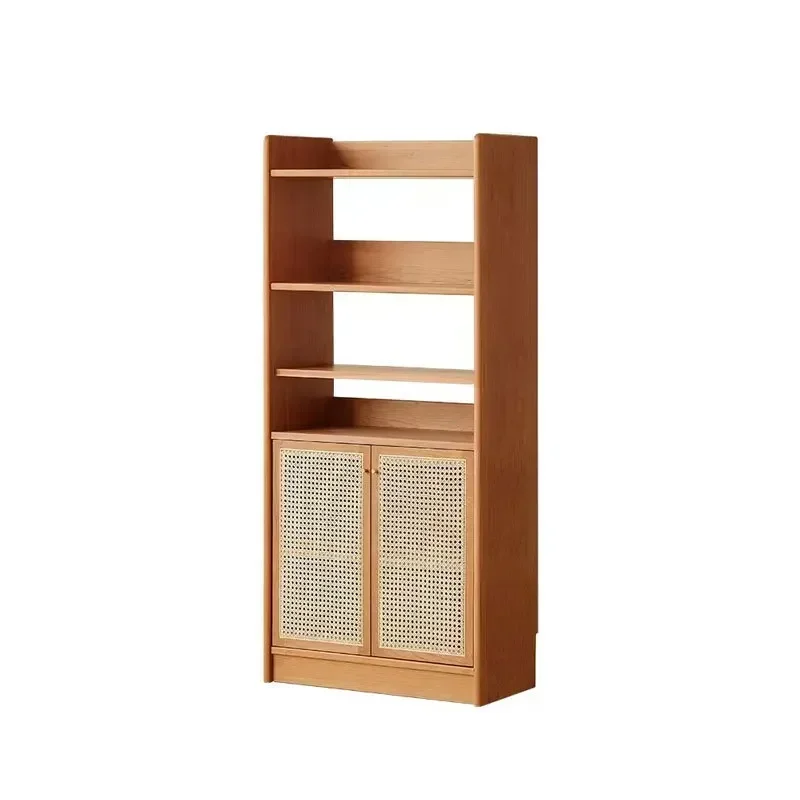 

Nordic all solid wood side cabinet, storage side cabinet, bedroom integrated against the wall, minimalist storage cabinet