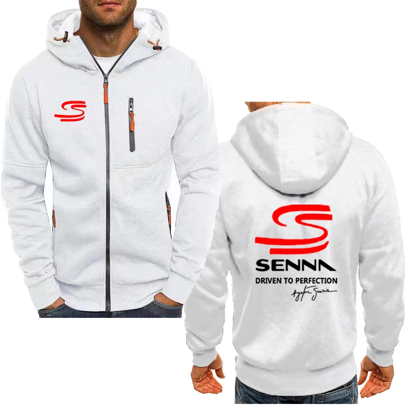 Hot brand luxury cotton men's hoodie Ayrton Senna men's racing hoodie Oversized Fleece sweatshirt Outdoor hooded jacket for men