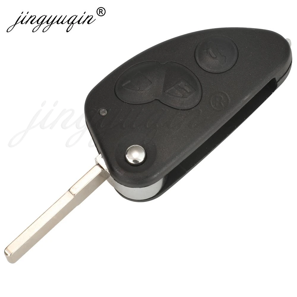 jingyuqin 433MHZ ID48 Chip Remote Car Key Combo Flip Fob 2/3 Button SIP22 Blade for Alfa Romeo 147 156 166 GT 159 1999-2008