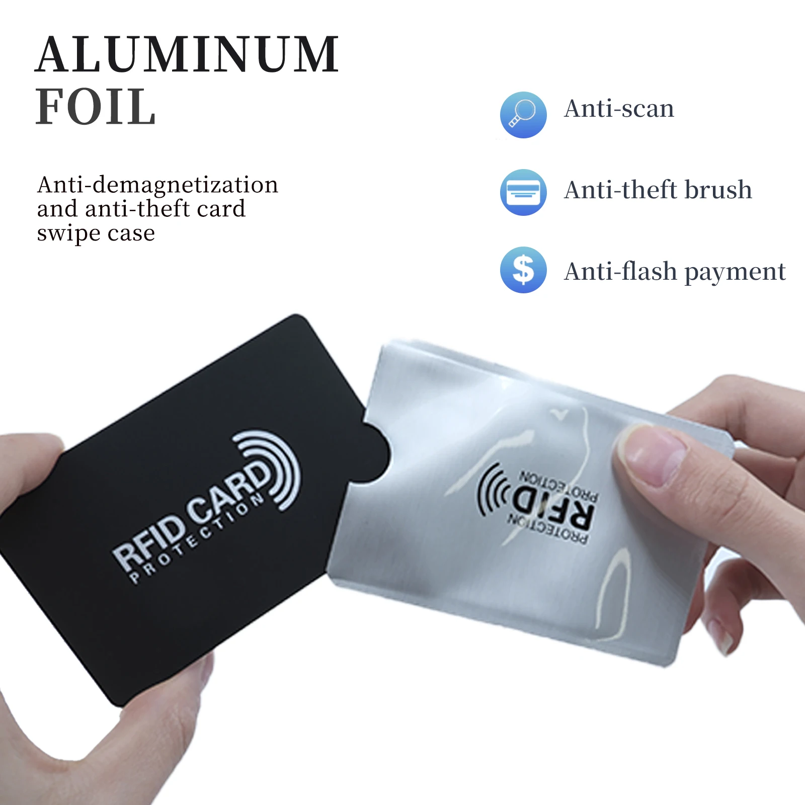 5/10PCS Anti-theft Anti-magnetic Card Holder Protects Bank Card Holder Nfc Foil Shielding Card Holder RFID