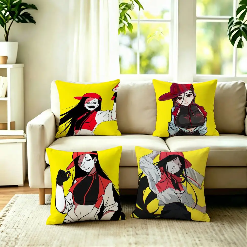 Y-Yi Xi B-Butcher V-Vanity Pillow Case Square Double-Sided Sofa Cushion Cover Bedroom Bedside Pillow
