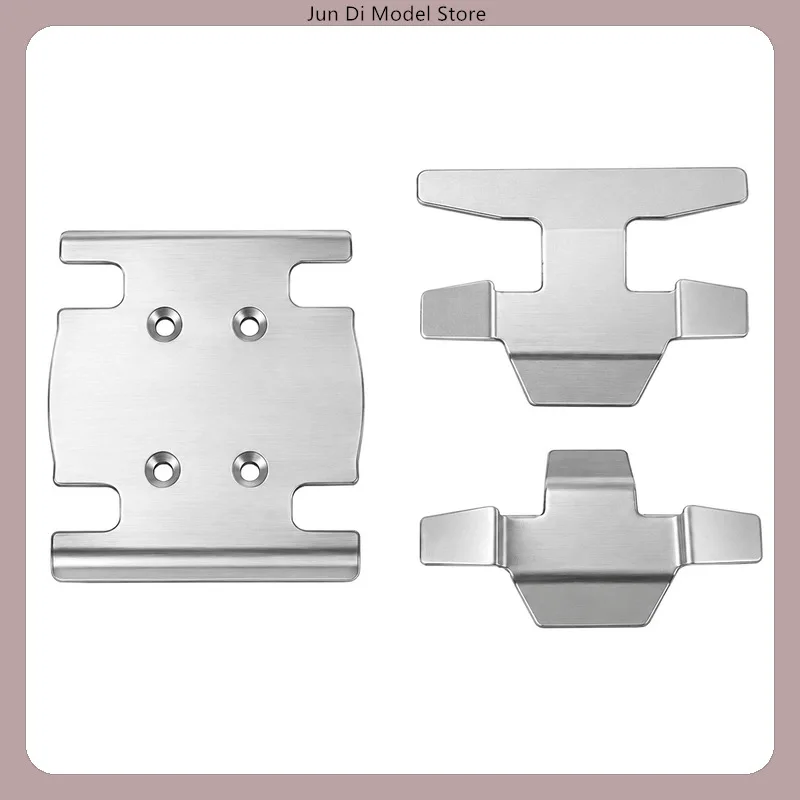 MJX 1/18 H18P RC Car Metal Upgrade 304 Stainless Steel Mirror Finish Chassis Skid Plate Spare Parts