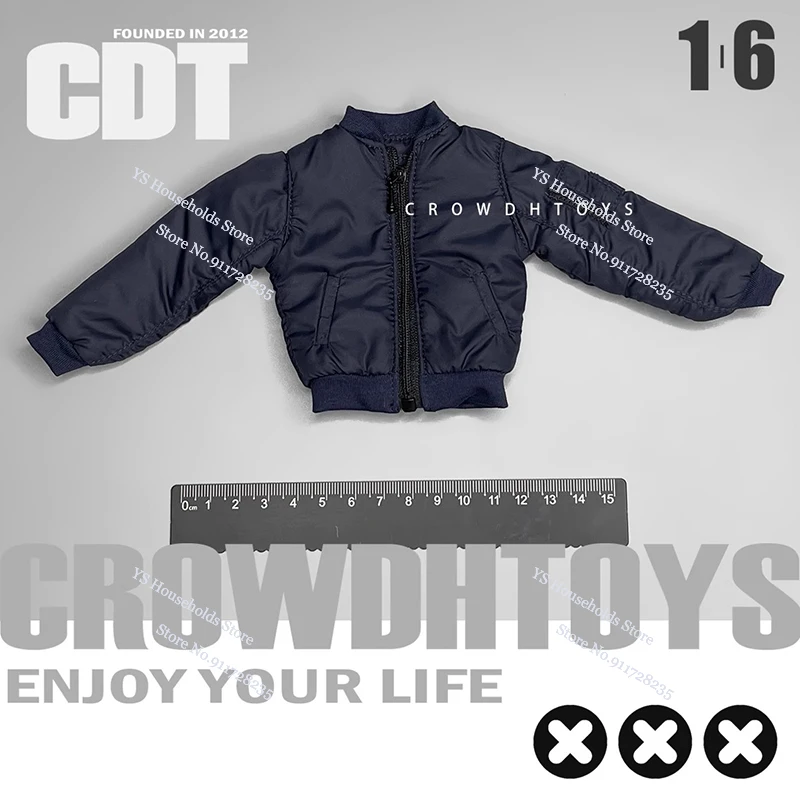 CROWDHTOYS 1/6 Man Soldier Short Jacket Coat Toys Flight Attendant Clothes Accessory For 12inch Action Figure Body Decoration