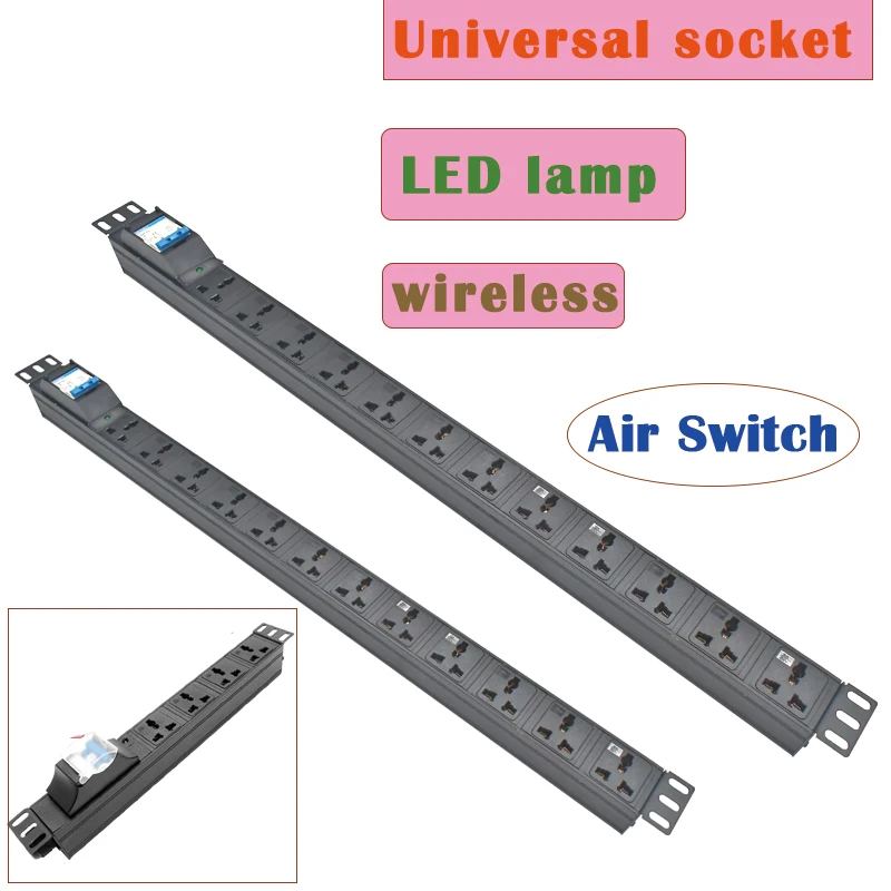 Table bottom socket PDU Power strip 10A Universal Socket 16A/32A Air Switch with LED indicator light No extension cable