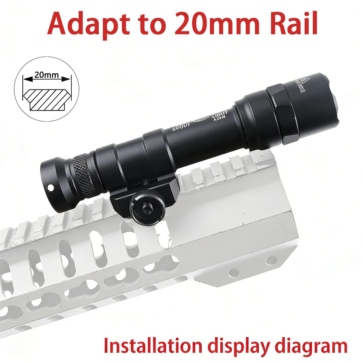 Surefire M600 M600U/M600B Powerful Flashlight with Switch Fit 20mm Rail ML-K Keymod for AR15 SF M600C M300 Scout LED Light Torch