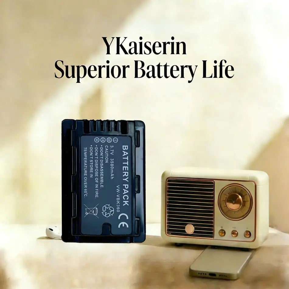 

Аккумулятор для камеры VW-VBK360 3580 мАч для Panasonic HC-V10 HC-V100 HC-V100M HC-V500 HC-V500M HC-V700 HC-V700M Hdc-HS80 Hdc-HS60