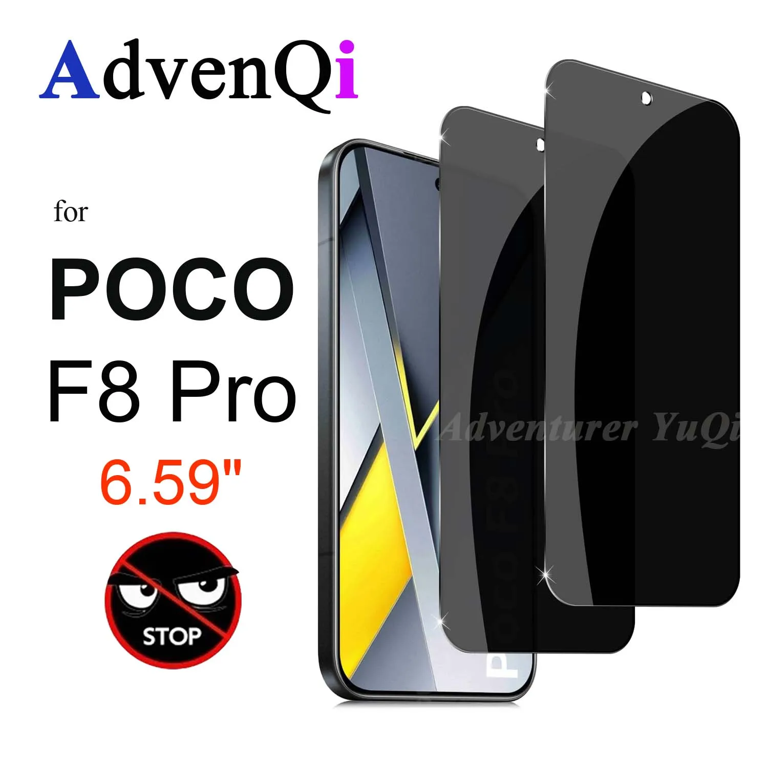 

Anti Spy Screen Protector For Xiaomi POCO F8 Pro 6.59 inch Privacy Tempered Glass 9H Anti Peep Scratch Case Friendly Protetive