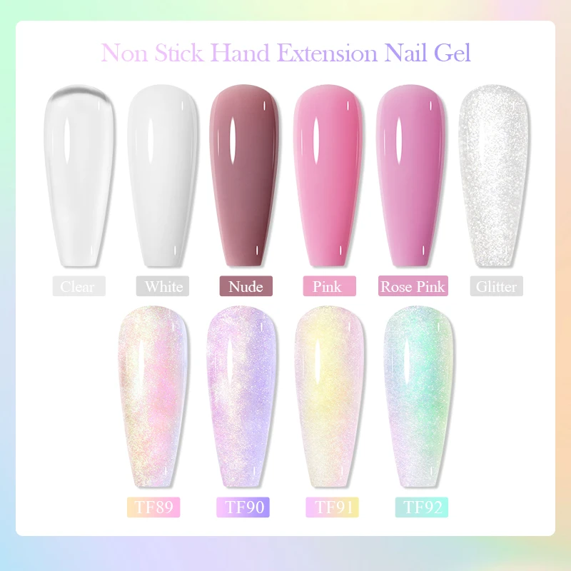 พบกับ2ชิ้น Aurora แบบไม่ติดชุดสีเจลทาเล็บต่อเล็บสีม่วงนู้ดเจลแช่น้ำยูวีเจลสำหรับทำเล็บ