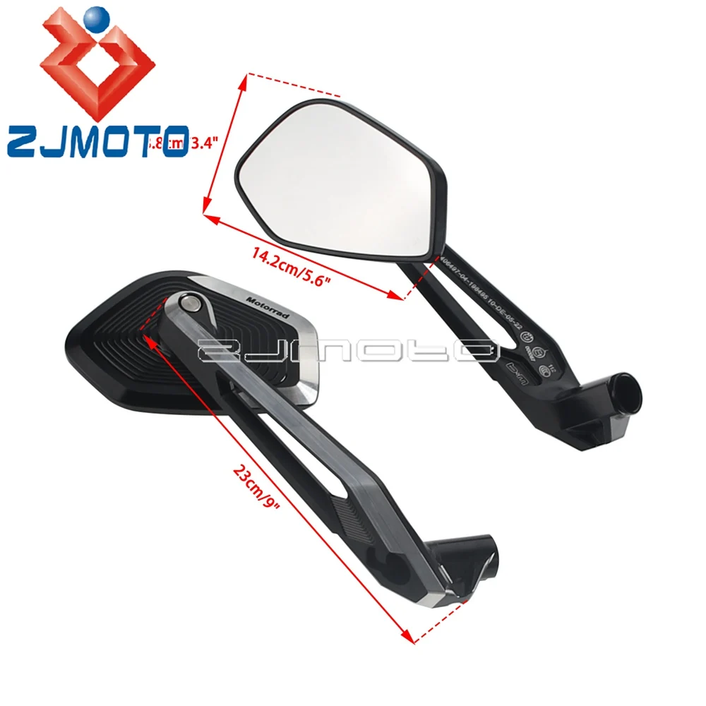 Left Right Adjustable Rear View Mirrors High Clarity Lens  Aluminum Simple Install  Replacement For BMW F850GS ADV 2017-2024